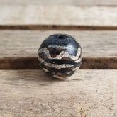 ETA-3 Antique Tibetan Etched Agate Bead Decorated Carnelian Beads